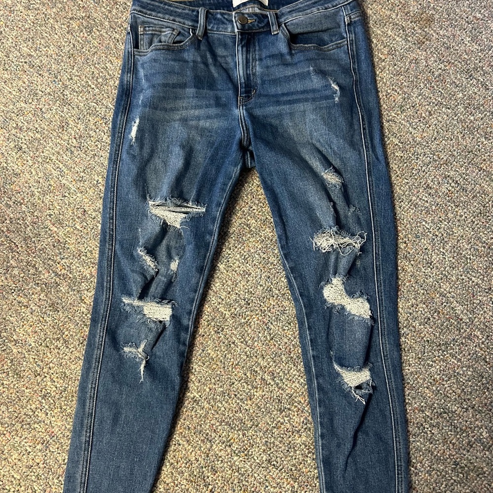 KanCan Dark Blue Distressed Skinny Jeans